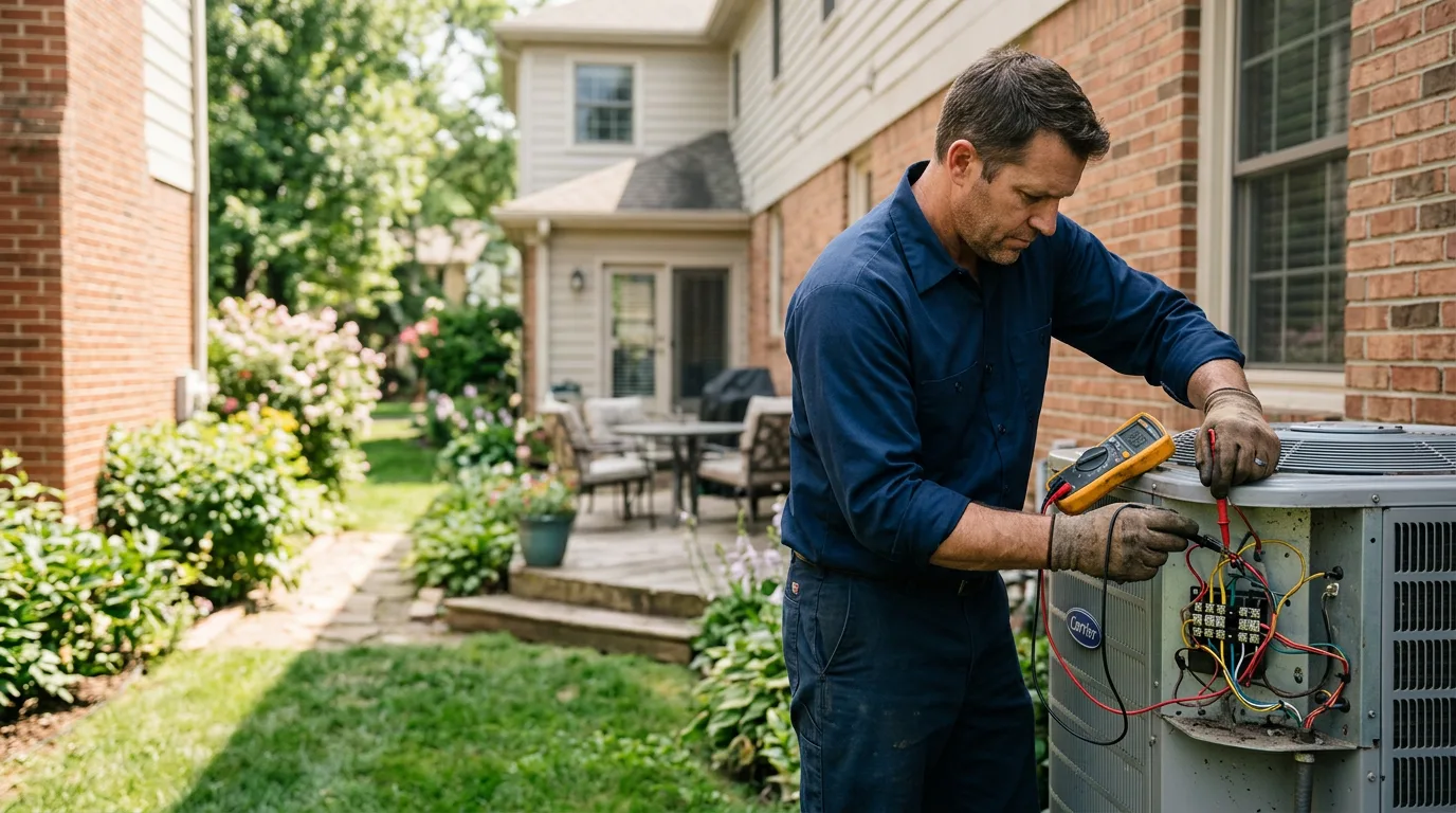 HVAC technician working near Oshkosh, NE